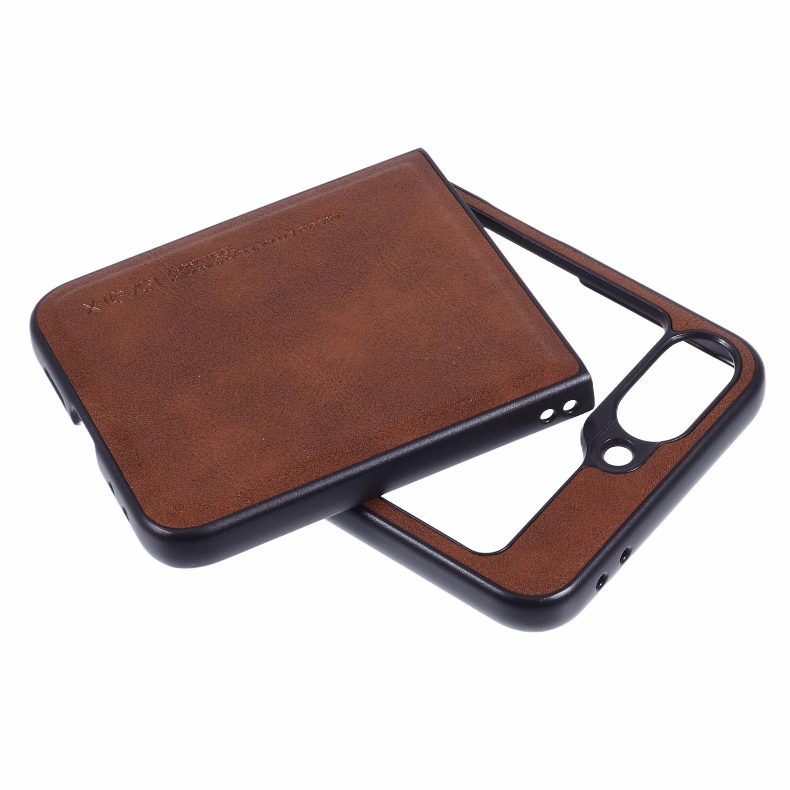 X-LEVEL Bojue-3 Series For Samsung Galaxy Z Flip6 5G Case Leather+TPU+PC Anti-fall Cell Phone Cover - Brown X-LEVEL Bojue-3 Series For Samsung Galaxy Z Flip6 5G Case Leather+TPU+PC Anti-fall Cell Phone Cover - Brown